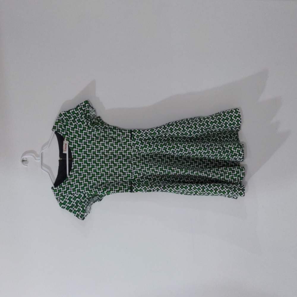 Louche flared mini dress with capped sleeves